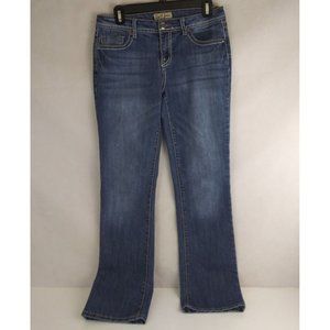 Earl Jeans Women's Distressed Whiskered Embroidered Bootcut Jeans Size 6